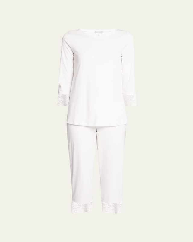 Moments Lace-Trim Cropped Pajama Set